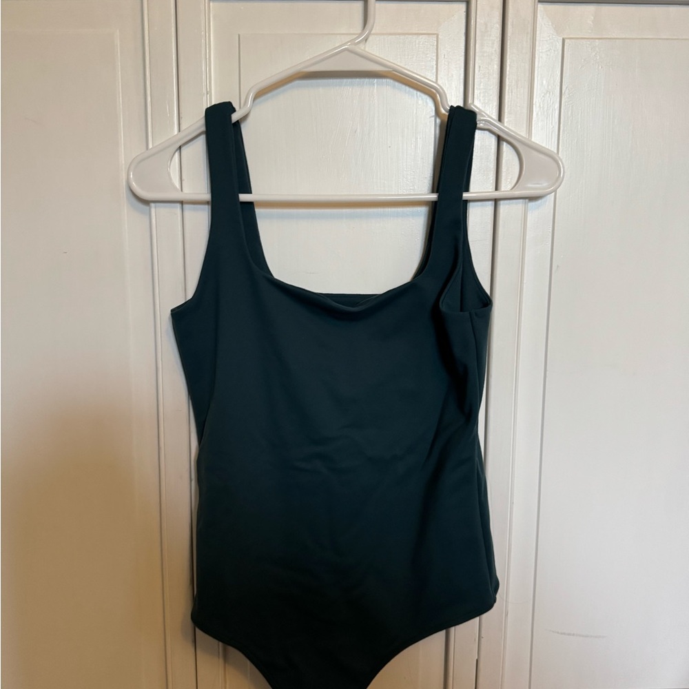 Abercrombie & Fitch Soft A&F Collection Dark Green Bodysuit